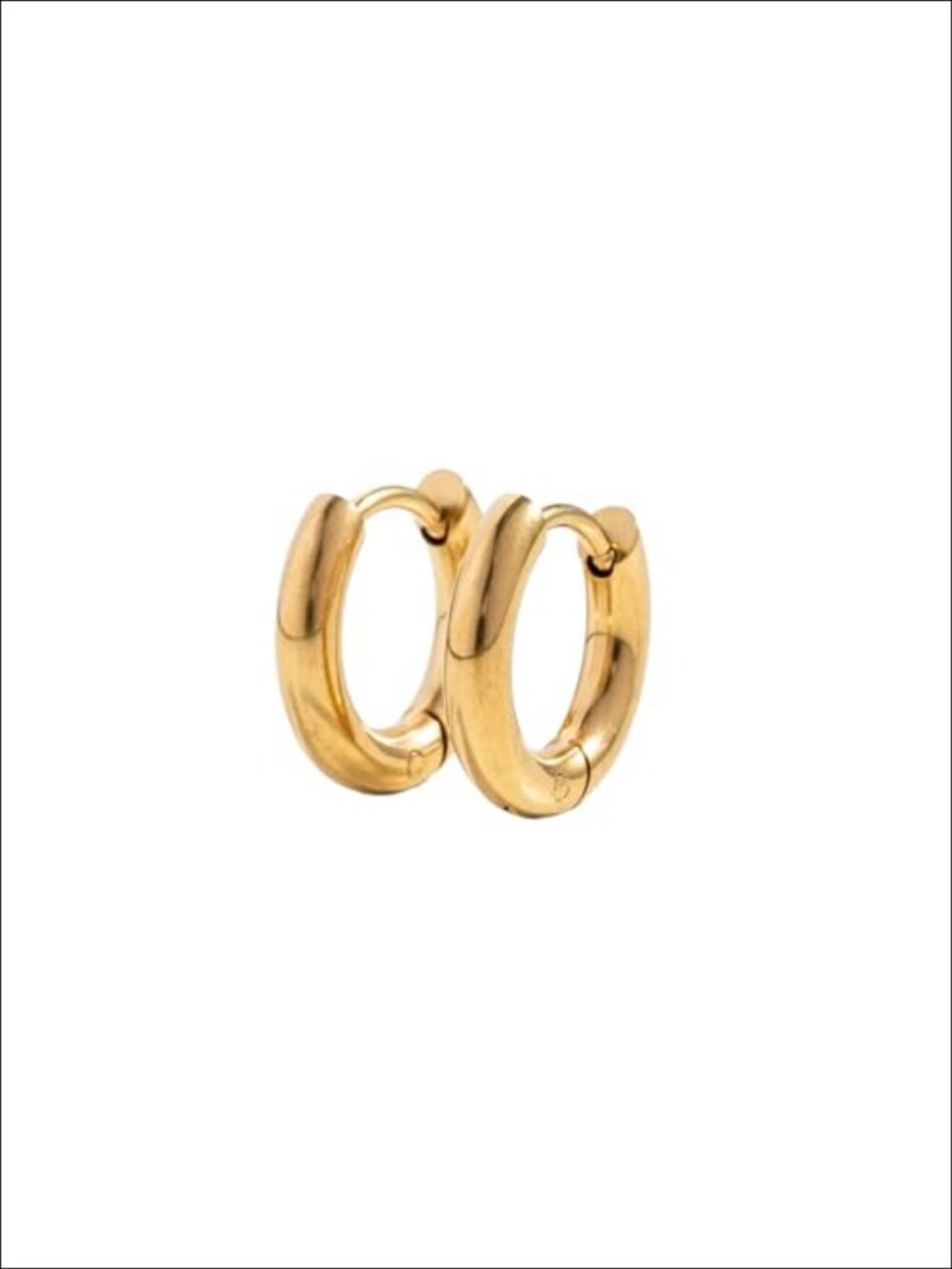 Small Endless Hoop Earrings 18K Gold PVD Hypoallergenic Waterproof Huggie
